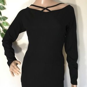 Black Criss Cross Top